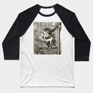 Monkey rescuing a child from a fire Baseball T-Shirt